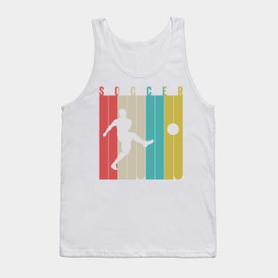 Soccer Silhouette Retro Vintage Style Tank Top